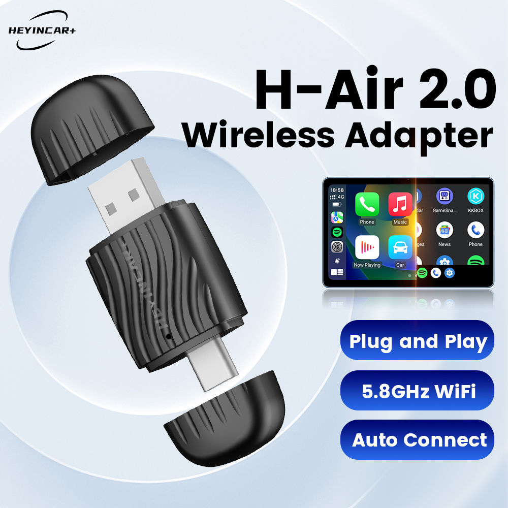 Travel Adapter Universal - HEYINCAR 2 in 1 Interface Wireless