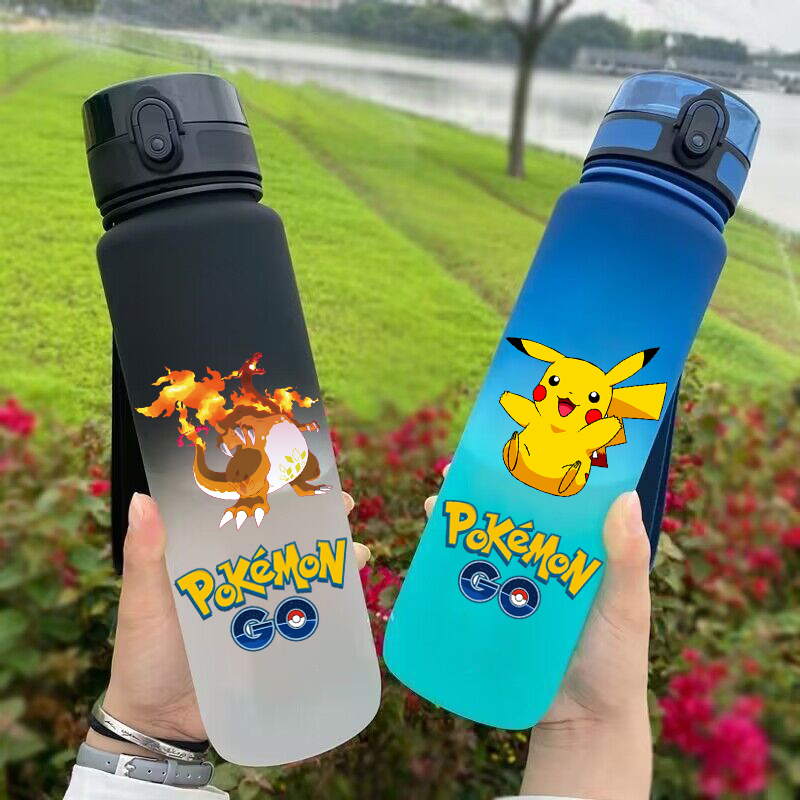 Travel Accessories Bottles - 650ML Pokemon Pikachu Bulbasaur Charmander Sports