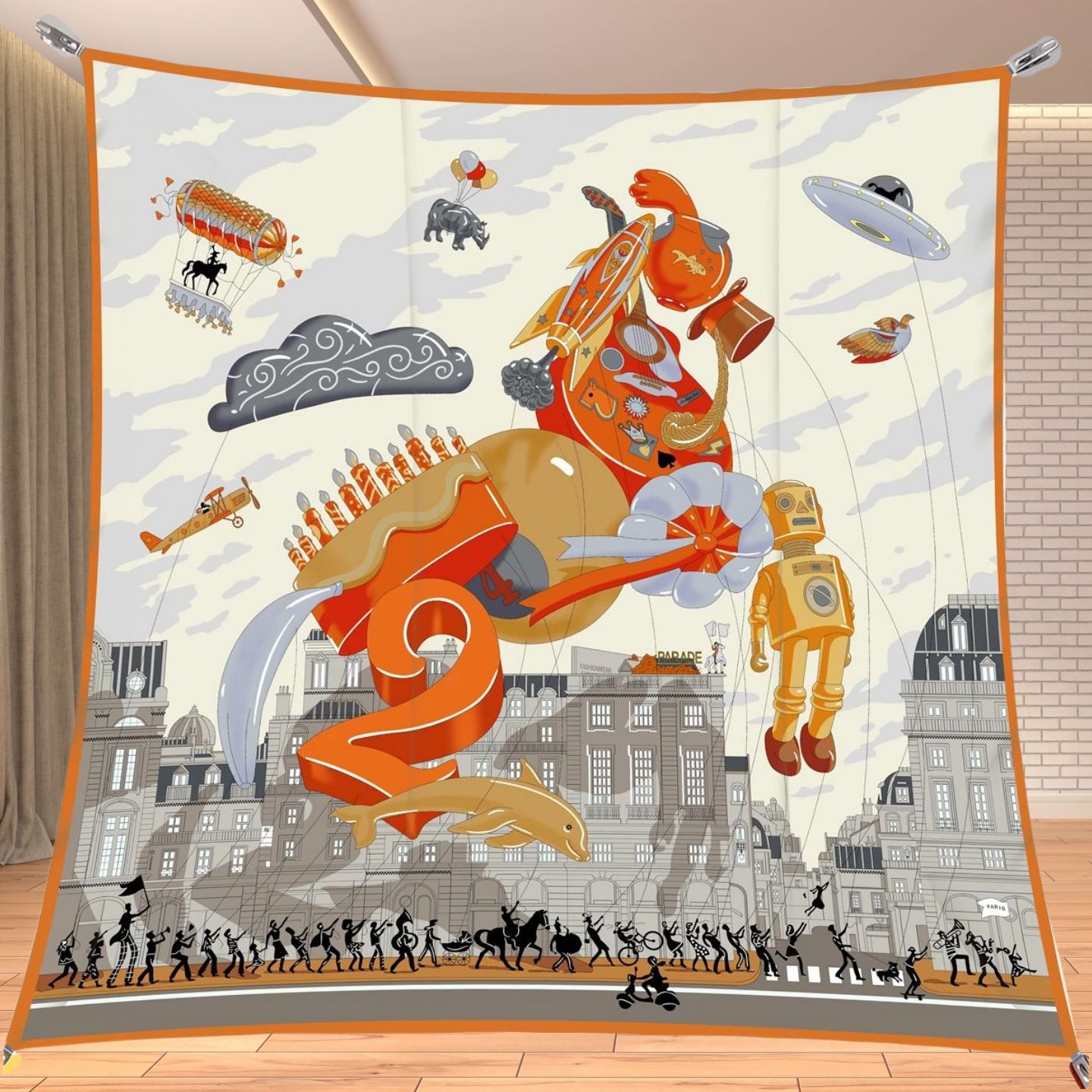 Travel Accessories Aesthetic - 90cm Twill Silk Like Square Scarf