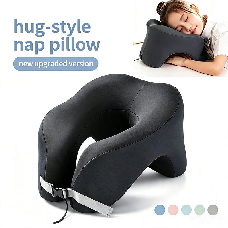 Travel Pillow Inflatable - Memory Foam U‑Shape Neck Pillow Travel