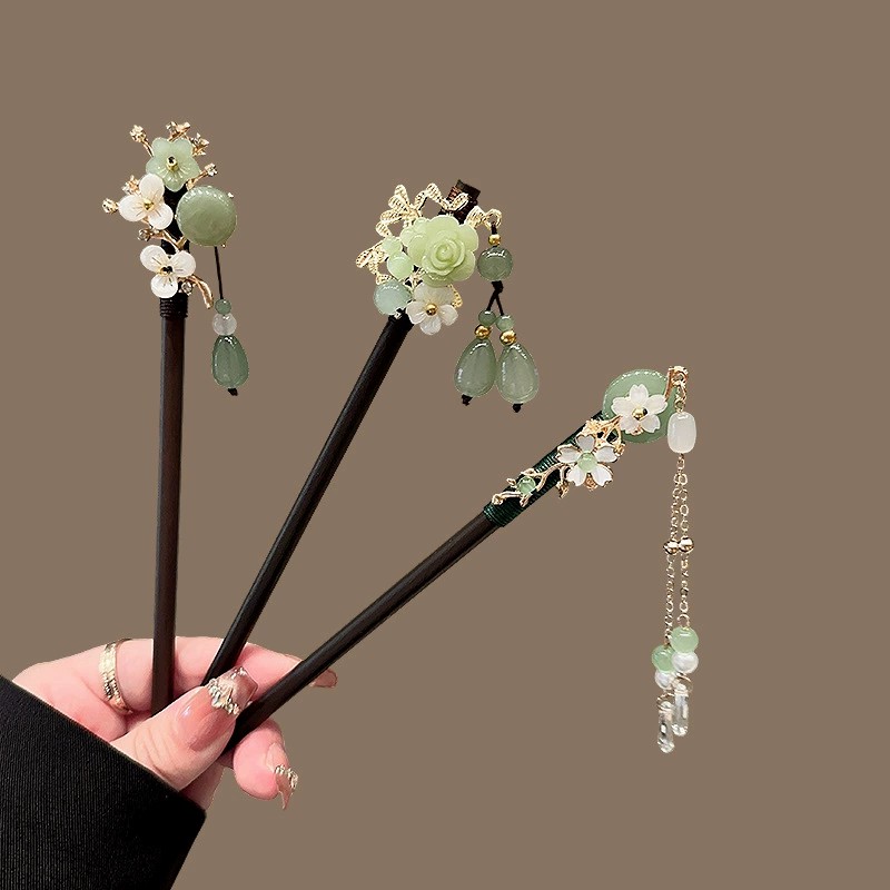 Travel Accessories Aesthetic - Antique Wooden Hairpin Women's Elegant Hair
