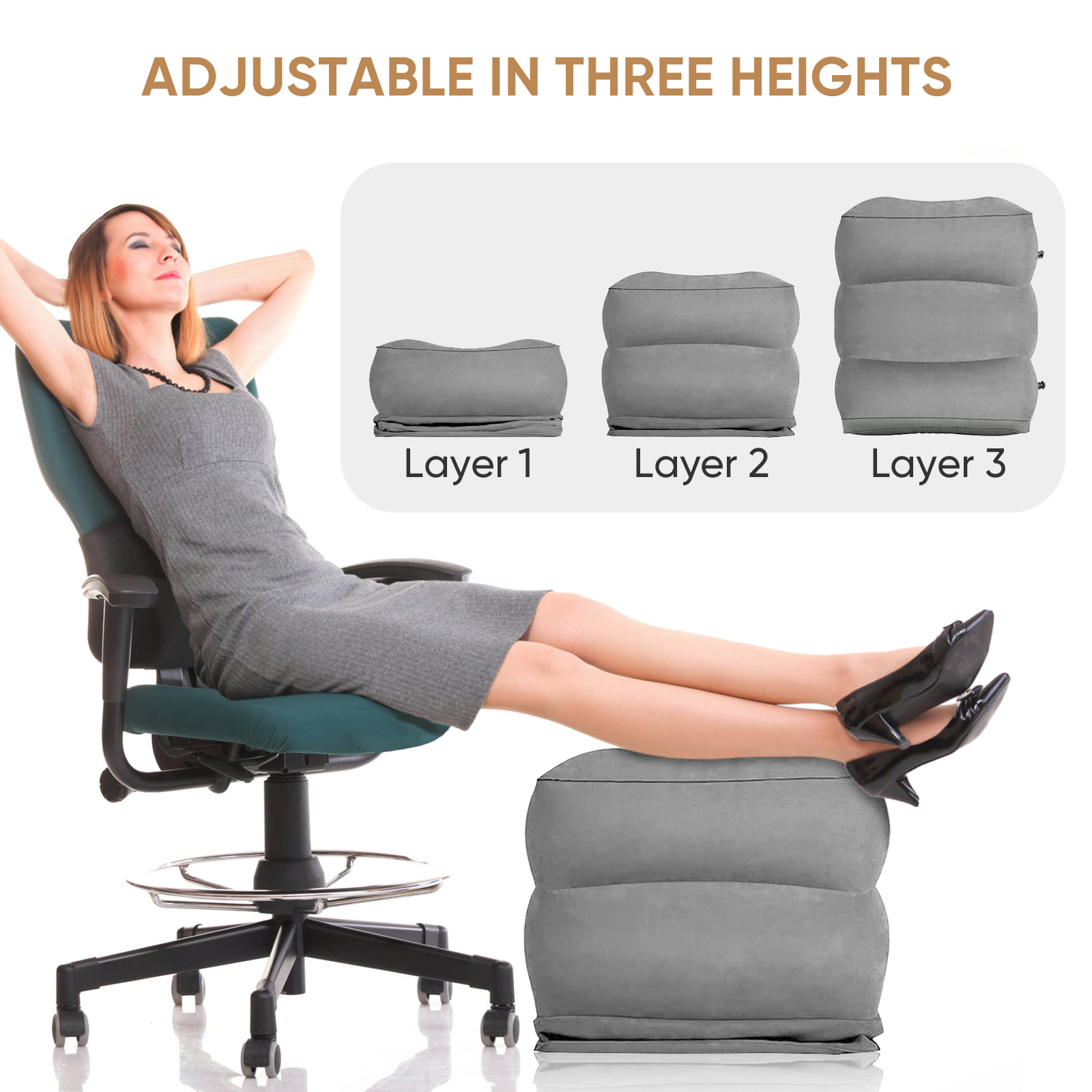 Airplane Foot Rest Travel Foot - огляд і ціна Travel Pillow Inflatable