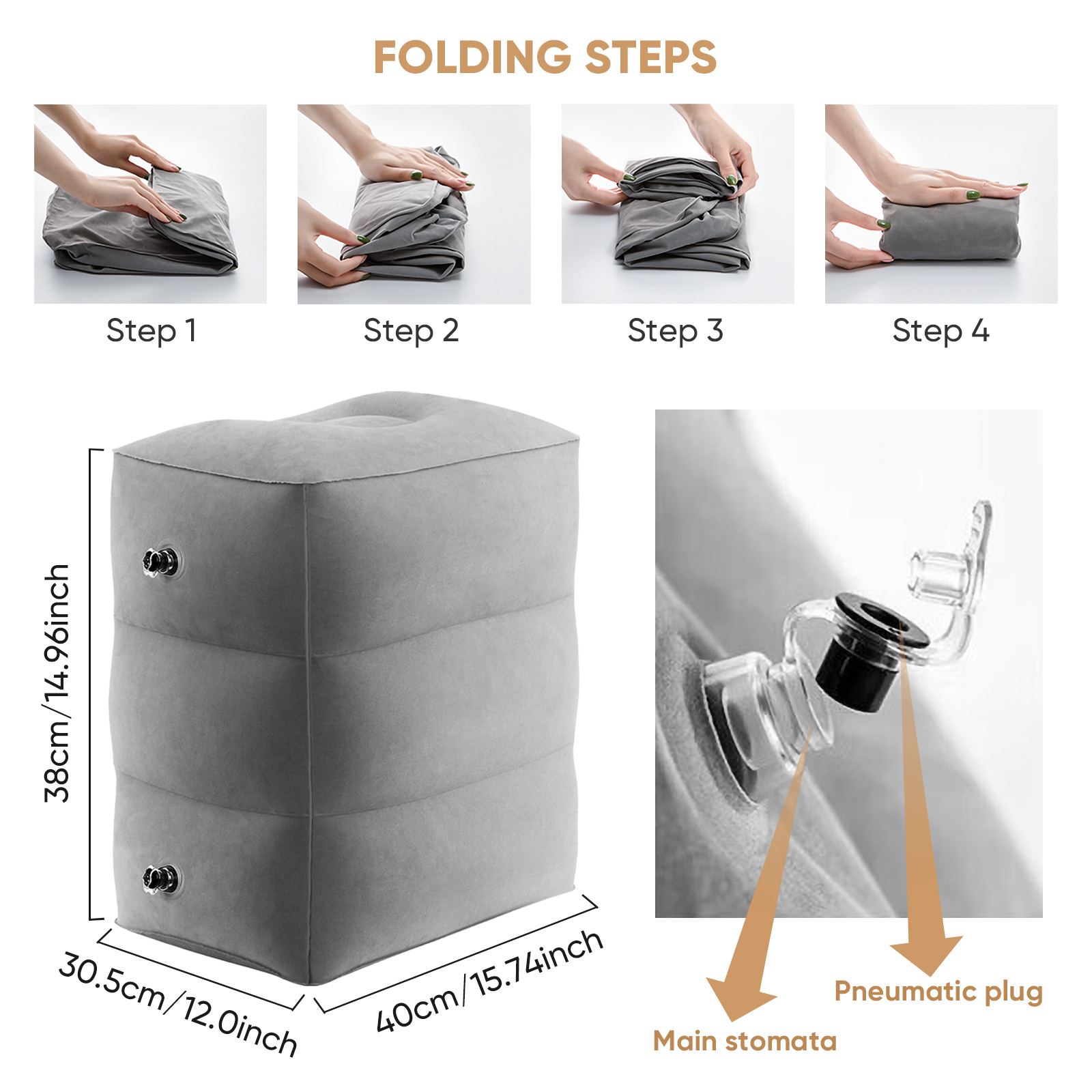 Airplane Foot Rest Travel Foot - огляд і ціна Travel Pillow Inflatable