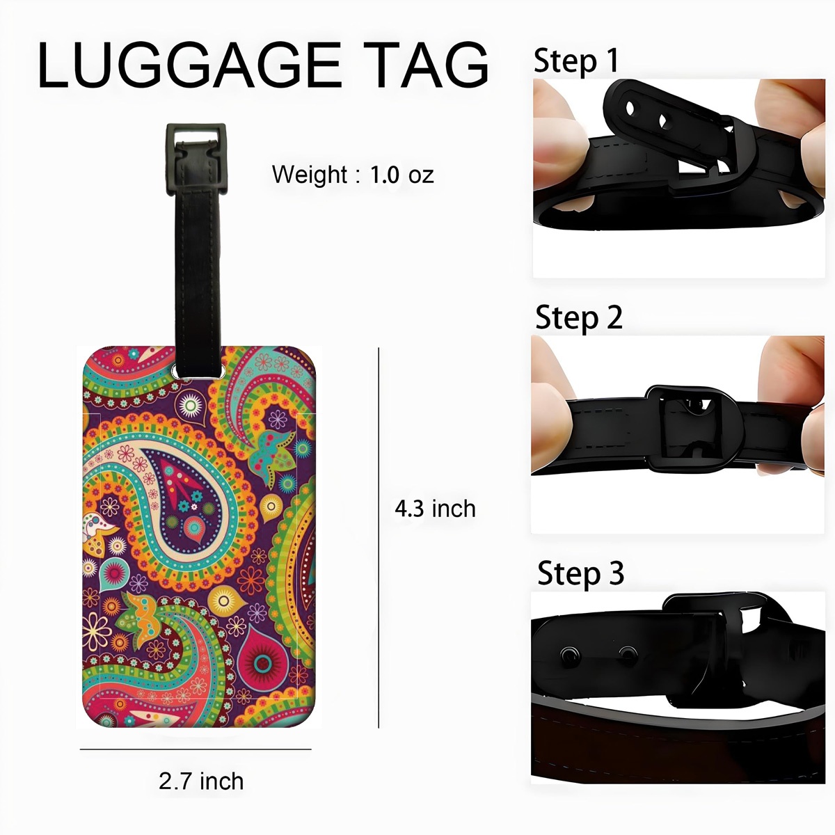 Paisley Plastics Baggage Tag W - огляд і ціна Travel Accessories List For Women