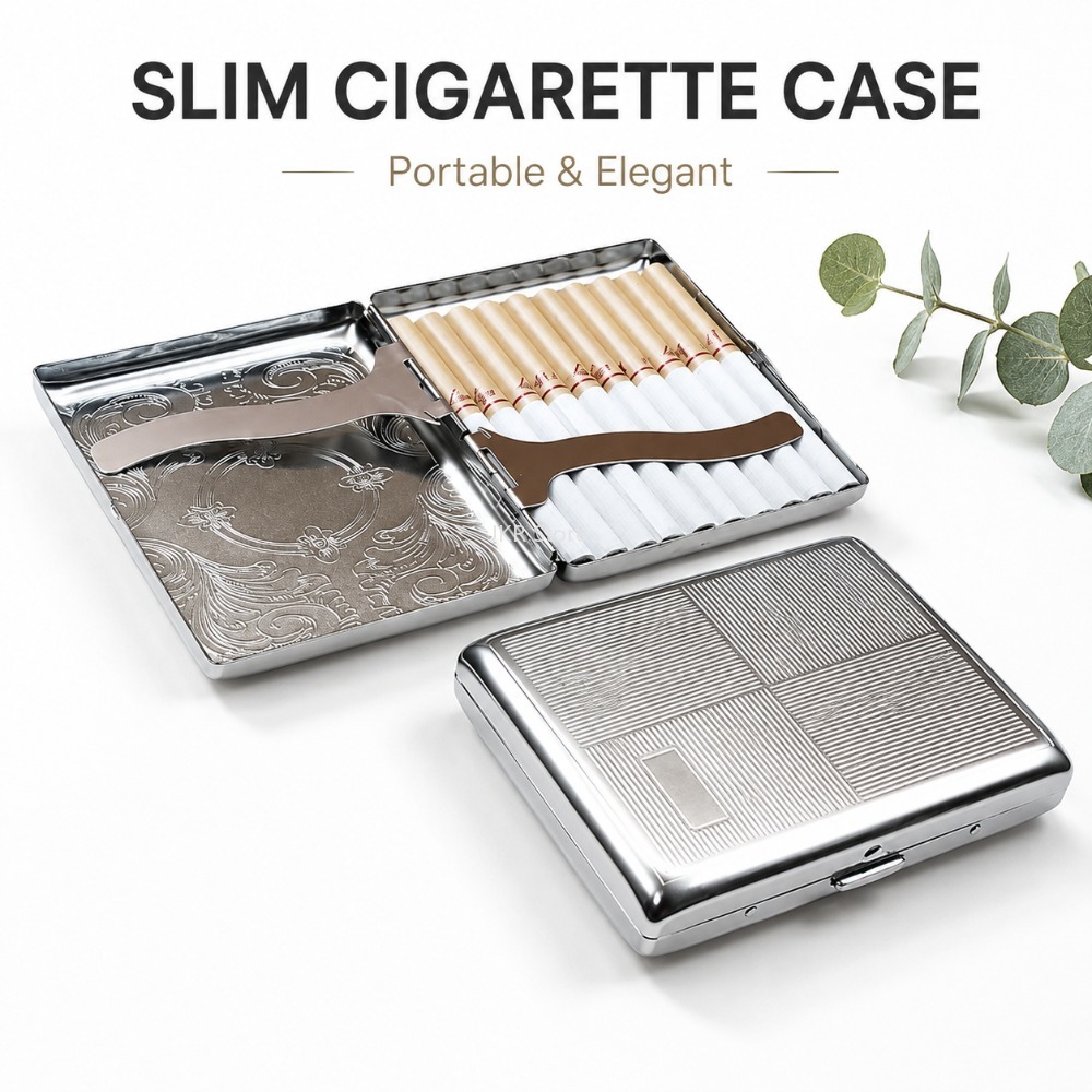 Stainless Steel Cigarette Box  - огляд і ціна Travel Accessories Box