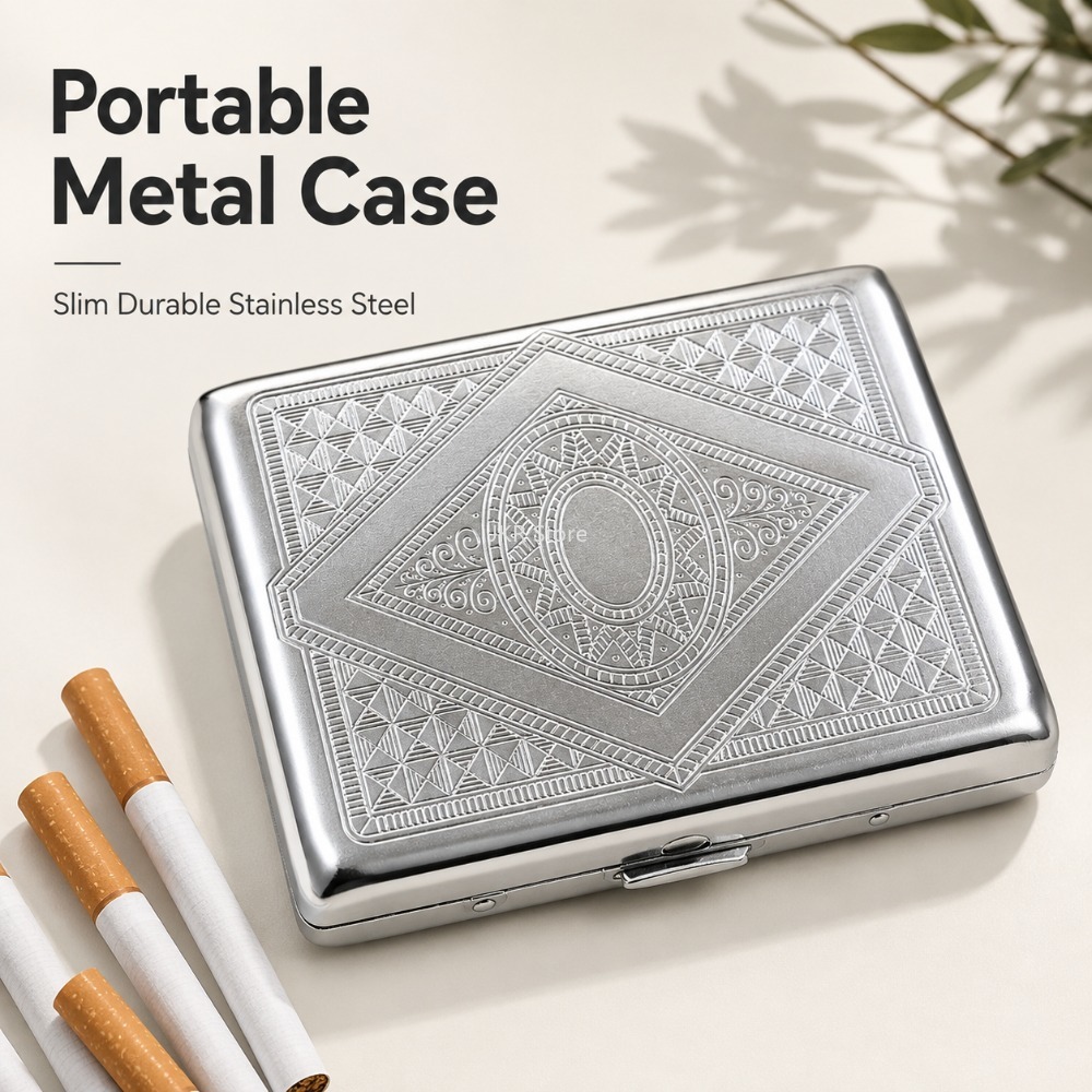 Stainless Steel Cigarette Box  - огляд і ціна Travel Accessories Box