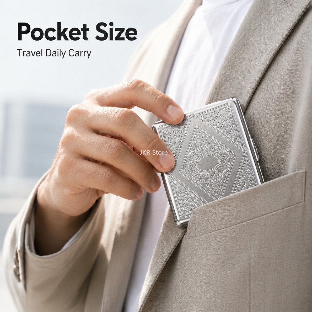 Stainless Steel Cigarette Box  - огляд і ціна Travel Accessories Box