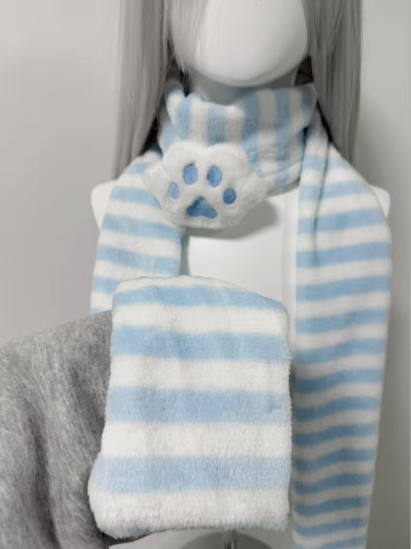 Kawaii Kniied Scarf Cat Paw De - огляд і ціна Travel Accessories Aesthetic