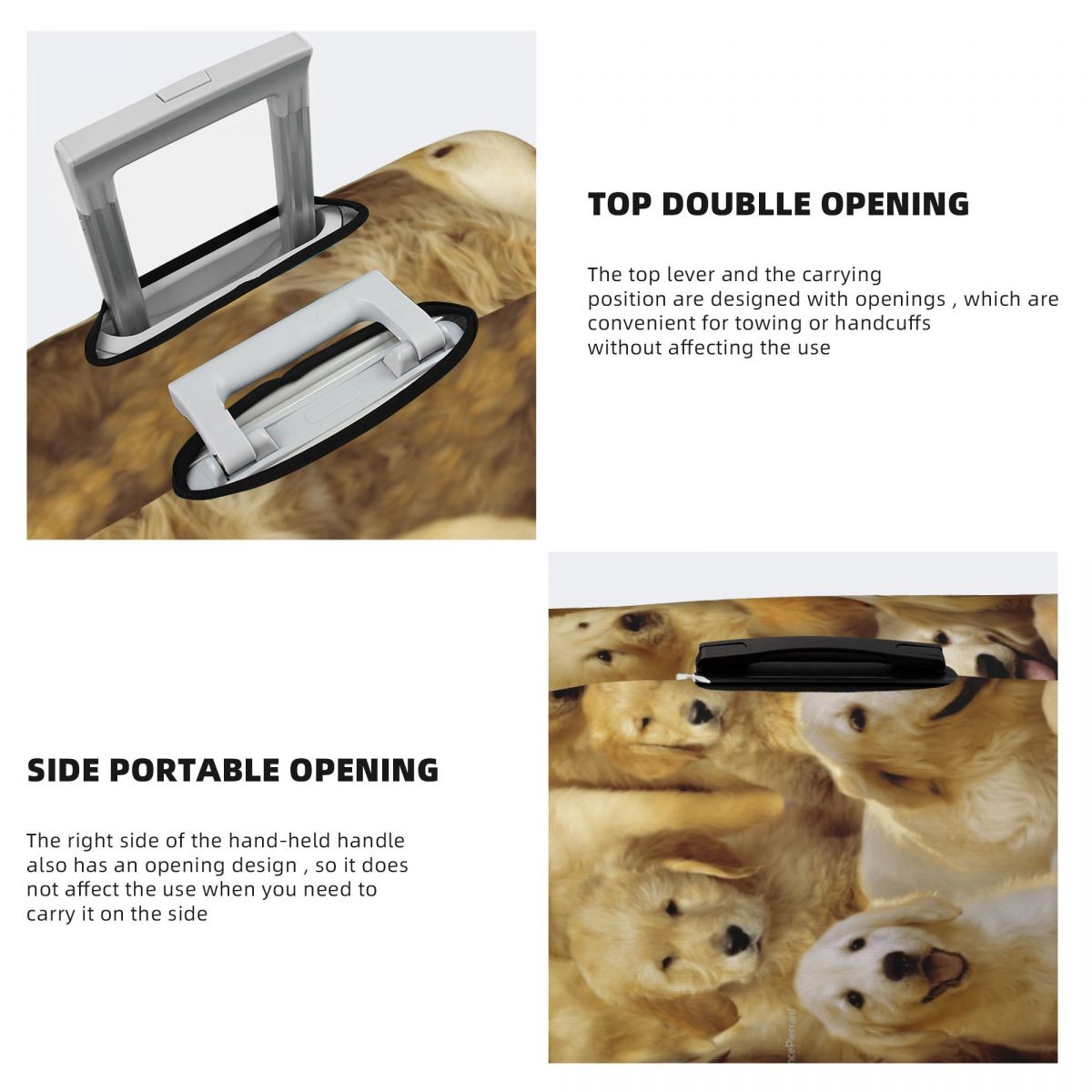 Golden Dog Suitcase Cover Anim - огляд і ціна Travel Accessories To 3D Print