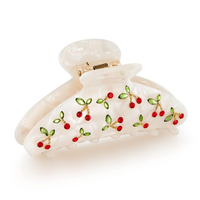 1pc Cherry hair clip, rhinesto - огляд і ціна Travel Accessories Aesthetic