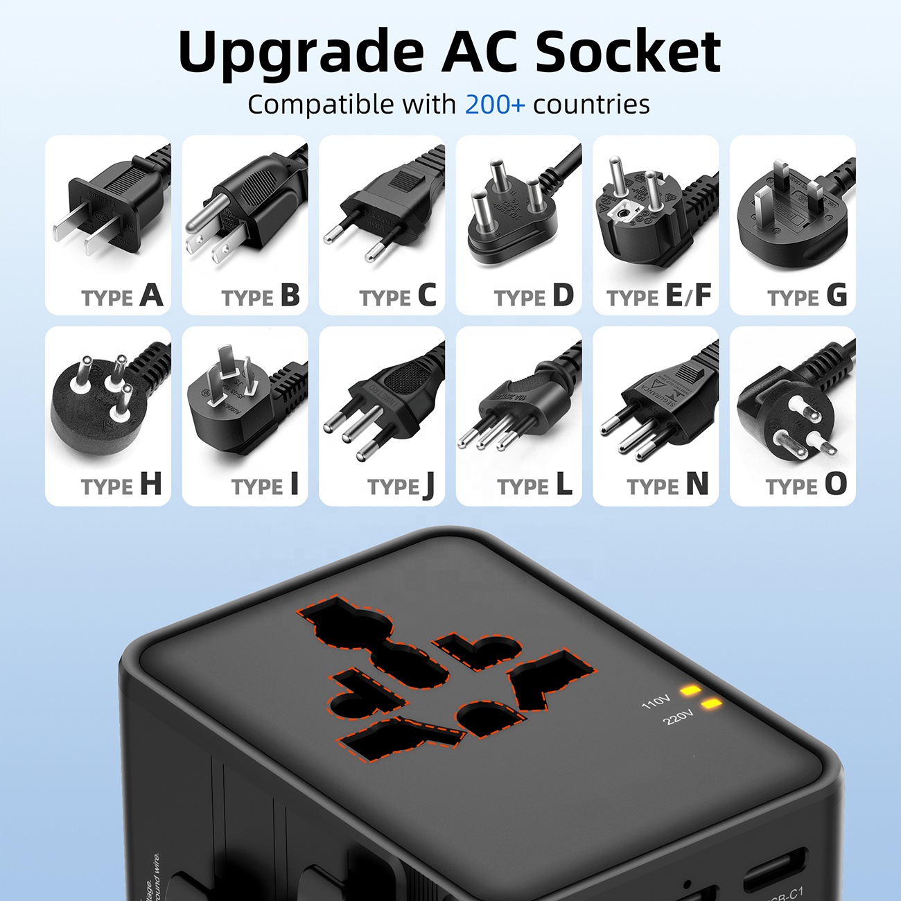 Custom Logo Multi-Nation Use G - огляд і ціна Travel Adapter Universal