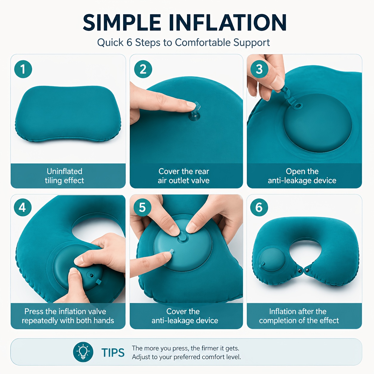 SPDJUMPER Inflatable Travel Ne - огляд і ціна Travel Pillow Inflatable