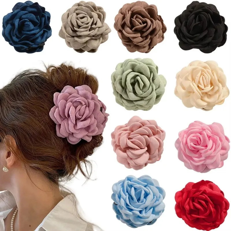 French Fabric Rose Flower Hair - огляд і ціна Travel Accessories Aesthetic