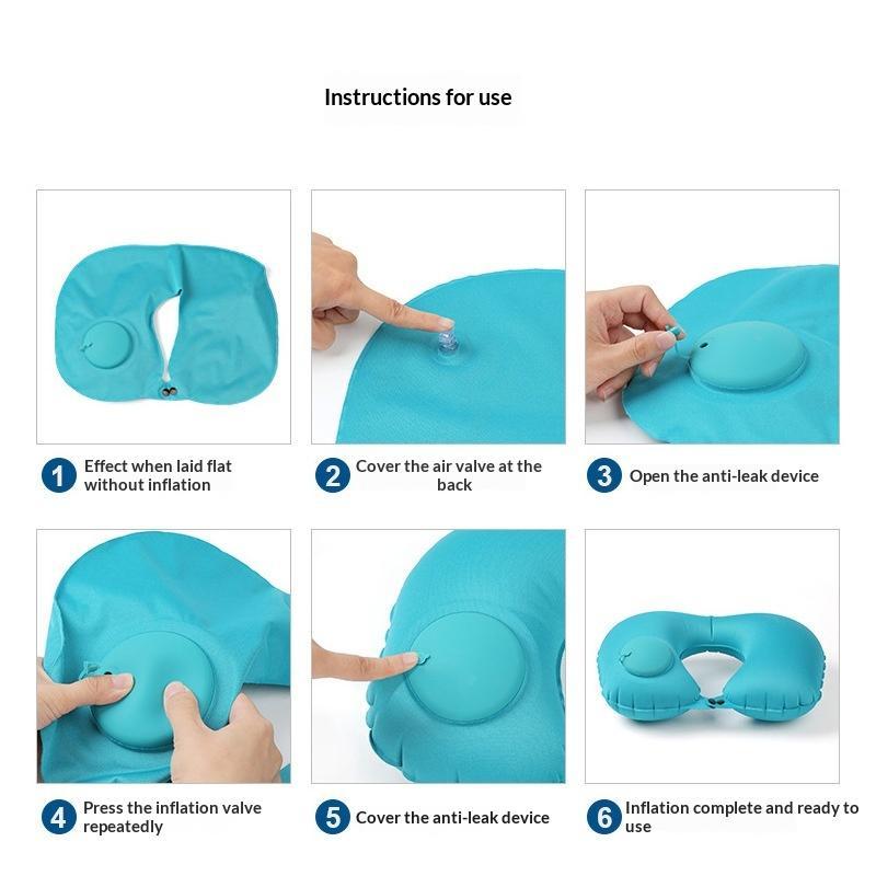 Flocking Inflatable Portable N - огляд і ціна Travel Pillow Inflatable